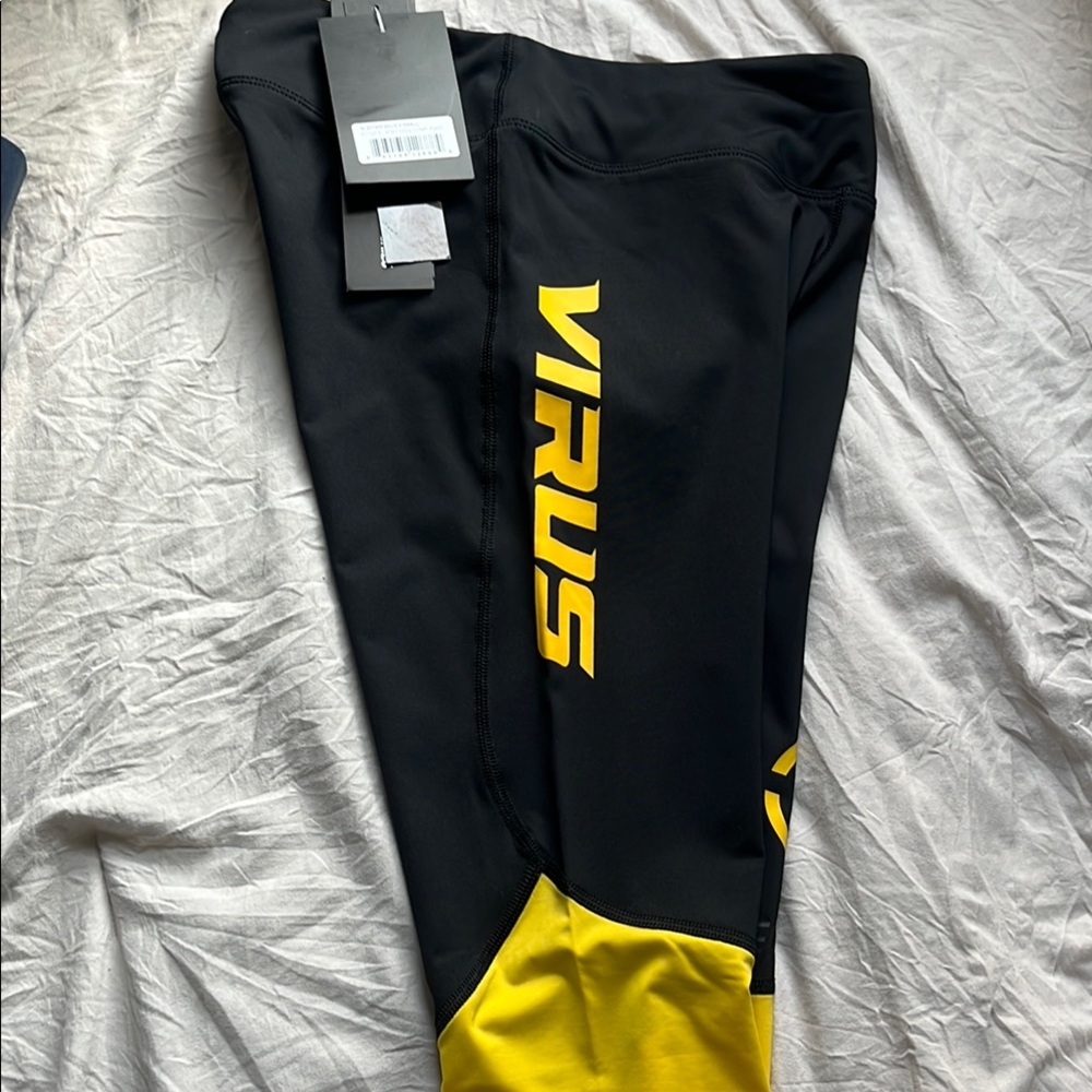 Virus Black and Yellow Leggings